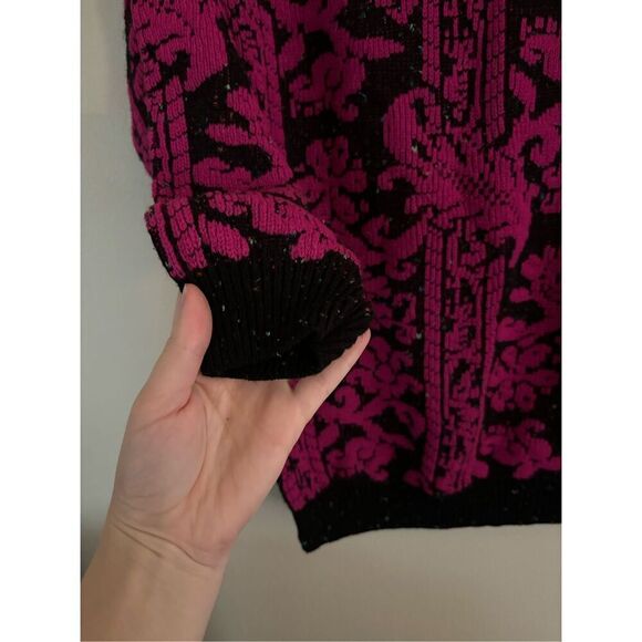 Saturday Morning Vintage 90s Funky Acrylic Sweater No SZ Tag Best Fits Medium - Picture 5 of 6